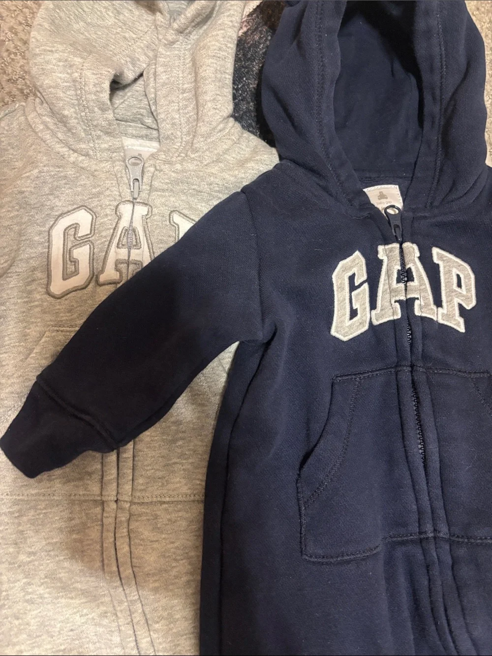 Twin matching sweater onesies